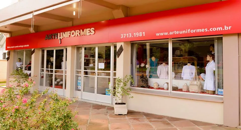 Fachada da loja da Arte Uniformes em Santa Cruz do Sul